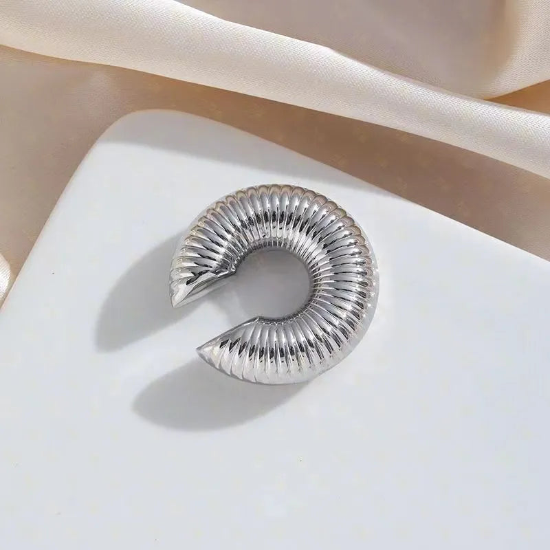 1 piece de boucle d'oreille Acier Inoxydable et une couche de Plaque Or 18K