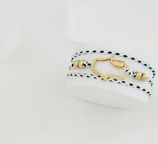 Bracelet Cordon Main de FATMA en Acier